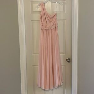David’s Bridal bridesmaid dress, petal pink, altered, size 8